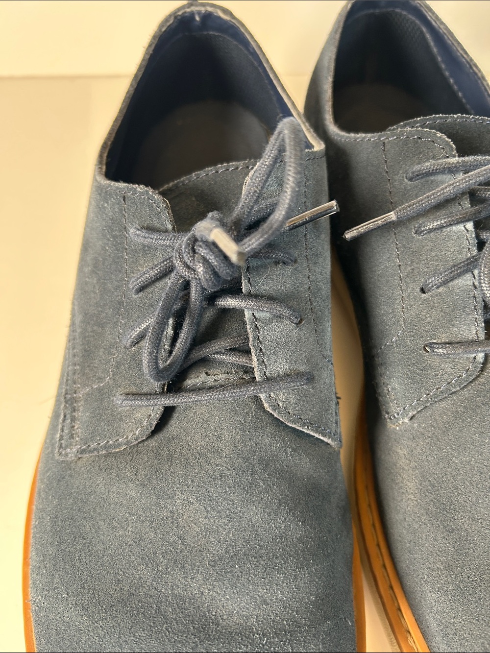 Clarks Blue Suede Derby with Contrast Gum Trim - Picture 6 of 9